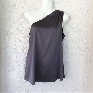 ✴️ Ramy Brook One Shoulder “Amy” Silk Top, SzL, NWT